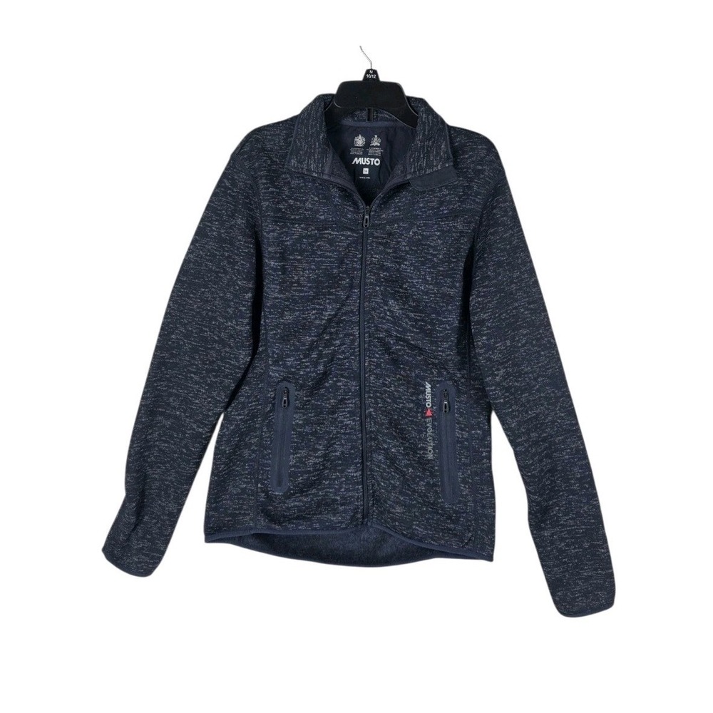 Musto Evolution Fleece Jacket Womens US 6 UK 10 Navy Blue Marl Full Zip Outdoor